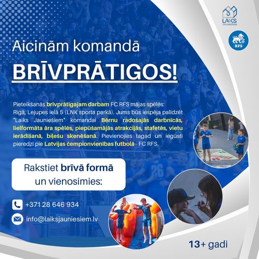 Aicinām brīvprātīgos