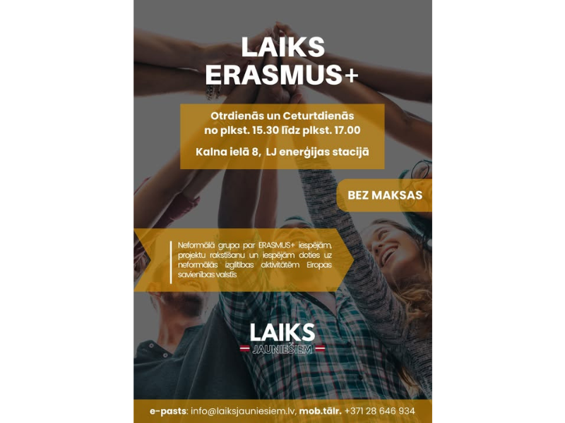 Pasākuma fotogrāfija: Neformālā grupa ”Laiks ERASMUS”