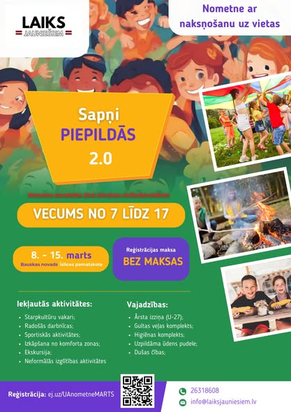 Pasākuma fotogrāfija: UA nometne ”Sapņi piepildās 2.0”