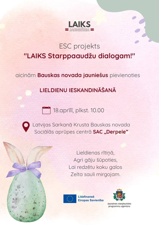 Pasākuma fotogrāfija: ESC projekts “LAIKS Starppaudžu dialogam”