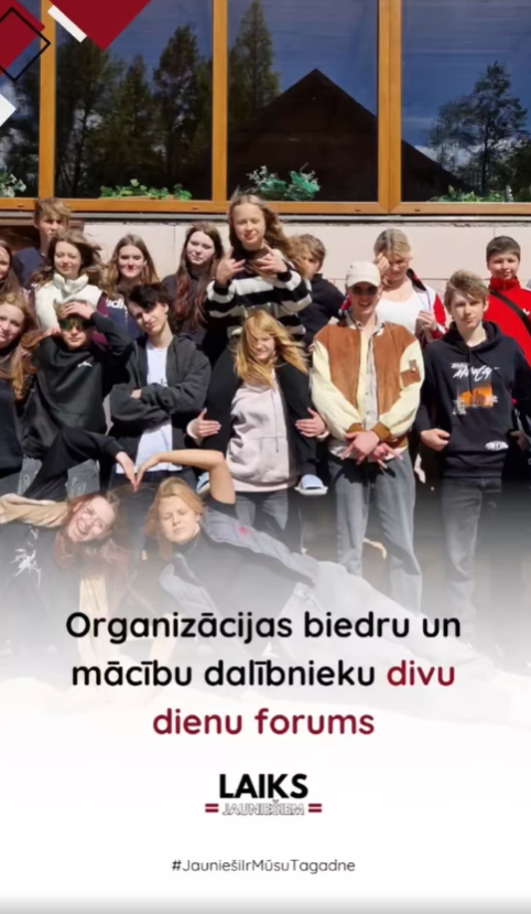 PasÄkuma fotogrÄfija: BiedrÄ«ba āLaiks JaunieÅ”iemā turpina aktÄ«vi realizÄt SabiedrÄ«bas integrÄcijas fonds#NVO_FONDS projektu āKopÄ uz jaunieÅ”u lÄ«derÄ«bu un labklÄjÄ«bu!ā