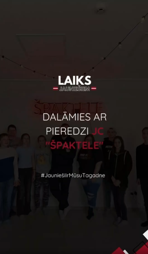 Pasākuma fotogrāfija: Devāmies uz Jelgavu, lai viesotos jauniešu centrā “Špaktele” un dalītos ar mūsu biedrības “Laiks Jauniešiem” pieredzi ikdienas darbā - brīvprātīgais darbs, ERASMUS+ iespējas un līdzdalības veicināšana sabiedrībā.