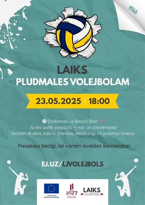 Pasākuma fotogrāfija: Biedrības “Laiks Jauniešiem” Rīgas nodaļa aicina jauniešus uz volejbola spēli 23. maijā plkst. 18:00!