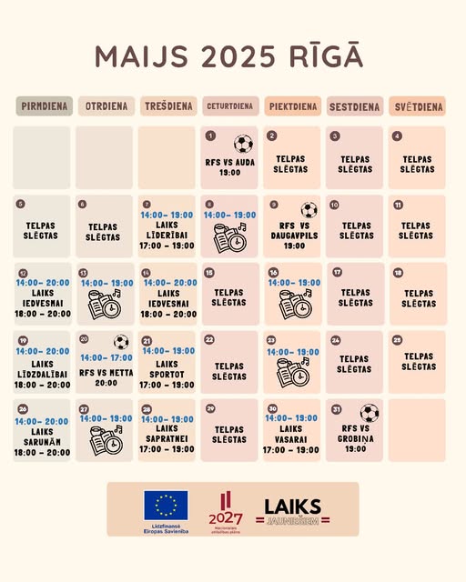 Pasākuma fotogrāfija: Maijs Rīgā mūsu organizācijā pavisam noteikti būs aizraujošs mēnesis!