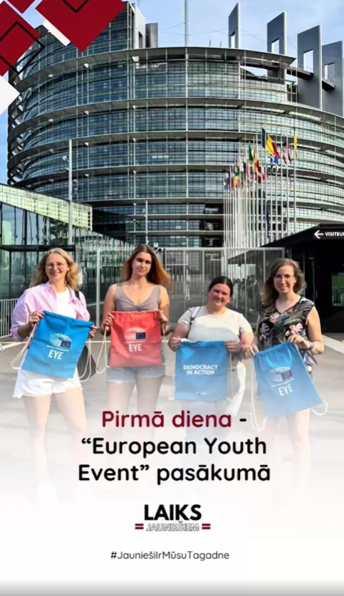 Pasākuma fotogrāfija: Atskats uz “European Youth Event” ierašanās dienu, kur šobrīd atrodas mūsu valdes locekle Elīza Elizabete Loja.