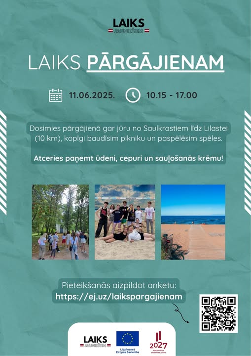 Pasākuma fotogrāfija: Biedrības “Laiks Jauniešiem” Rīgas nodaļa aicina Tevi, 11. jūnijā dodamies pārgājienā gar jūru!