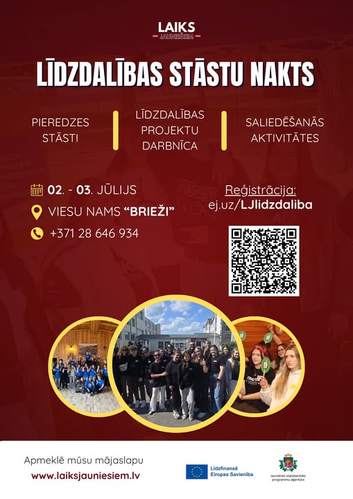 Pasākuma fotogrāfija: Biedrības “Laiks Jauniešiem” organizētā LĪDZDALĪBAS STĀSTU NAKTS jau no 2. - 3. jūlijam Bauskas novadā, Vecsaules pagastā, Viesu namā “Brieži”.