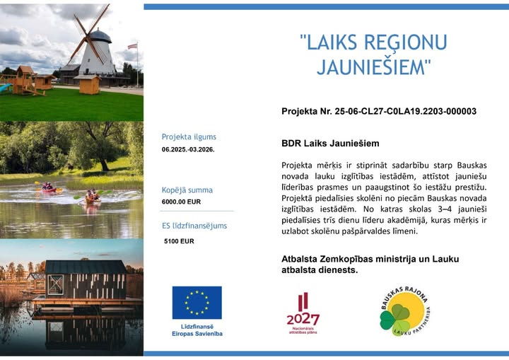 Pasākuma fotogrāfija: Apstiprināts projekts “LAIKS REĢIONU JAUNIEŠIEM”