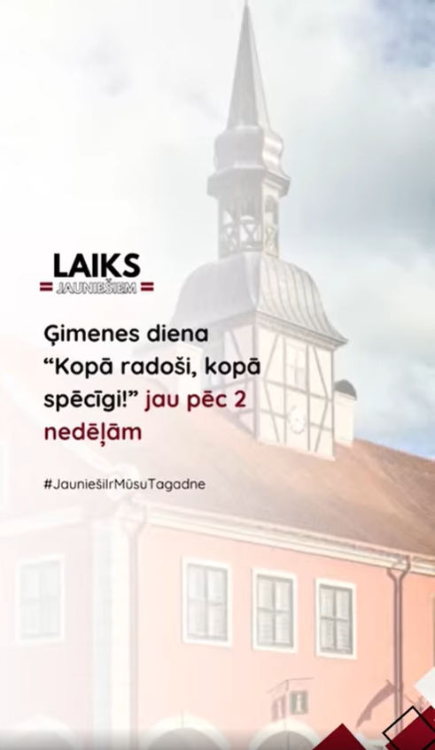 Pasākuma fotogrāfija: Atceries! Jau pēc 2 nedēļām, mēs, tiekamies BAUSKĀ, BAUSKAS RĀTSLAUKUMA - ģimenes dienas pasākumā “Kopā radoši, kopā spēcīgi!”.