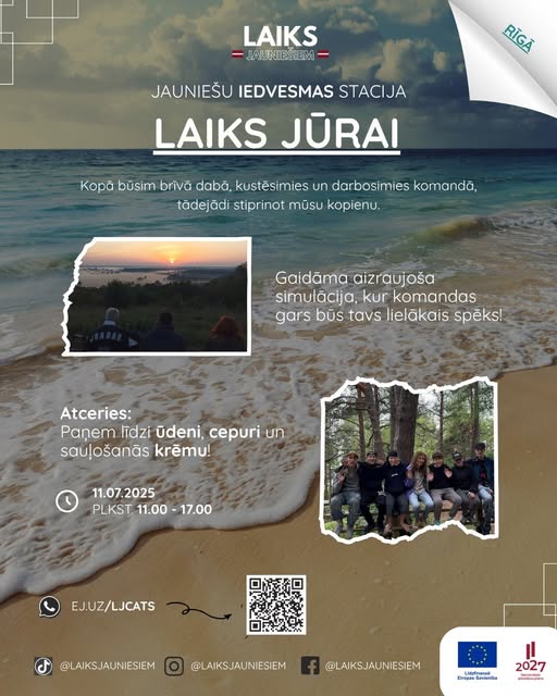 Pasākuma fotogrāfija: Biedrības “Laiks Jauniešiem” Rīgas nodaļa aicina tieši tevi šo piektdien uz neformālo grupu “Laiks JŪRAI