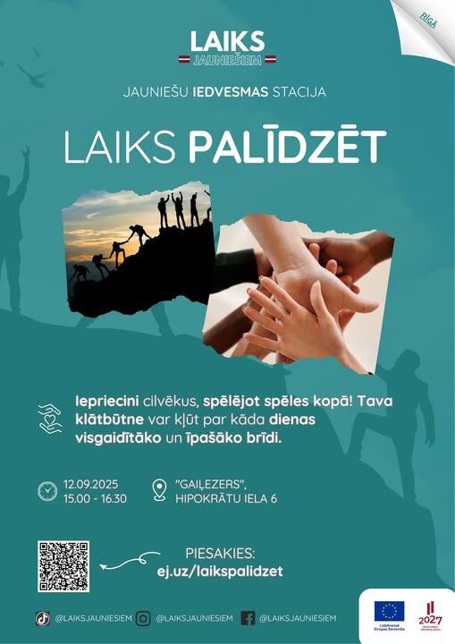 Pasākuma fotogrāfija: Šonedēļ biedrības “Laiks Jauniešiem” Rīgas nodaļa ir ieplānojuši ko jaunu - dosimies ciemos uz aprūpes namu “Gaiļezers”, kur kopā ar iemītniekiem spēlēsim dažādas spēles un parunāsim, lai sirsnīgi un saliedēti pavadītu laiku.