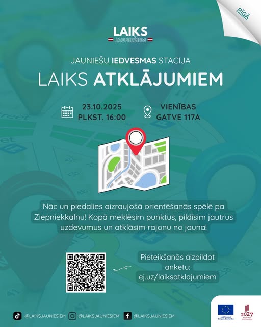 Tā kā skrējiena laikā bieži nepamanām apkārtējās detaļas, šoreiz Rīgas nodaļa aicina Tevi uz orientēšanās spēli apkārt Ziepniekkalnam!