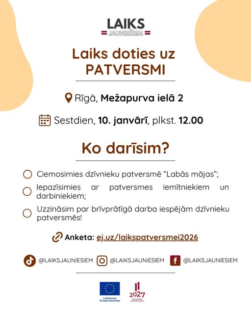 Pasākuma fotogrāfija: Biedrības “Laiks Jauniešiem” Rīgas nodaļa aicina jauniešus piedalīties dzīvnieku patversmes apmeklējumā!