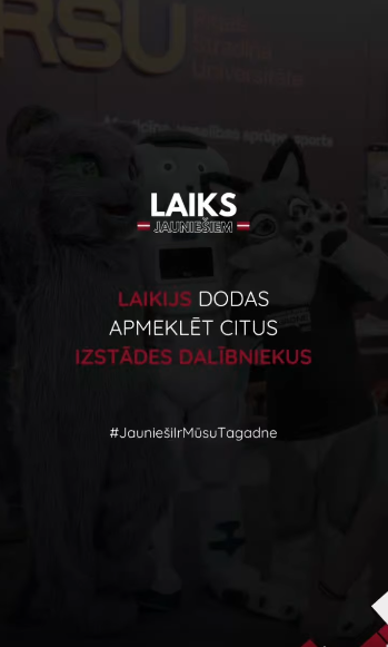 Pasākuma fotogrāfija: Izstādē Skola 2026 mūsu talismans Laikijs nesēž uz vietas - viņš devās ciemos pie citiem izstādes dalībniekiem, iepazina dažādus stendus un satika daudz foršu cilvēku!