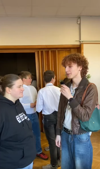 At the 2026 Latvian Schools’ Popiela Cup, we approached the organisers, visitors and participants to create a TikTok trend together, where each person continues the phrase after the one spoken before them.