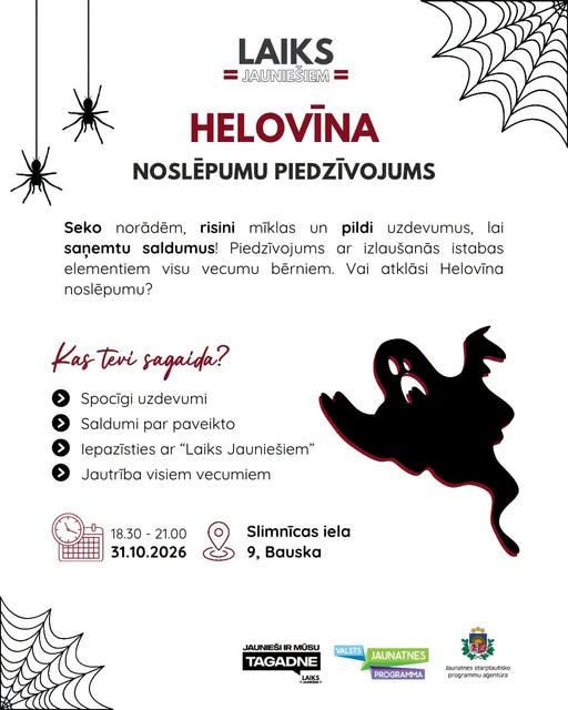 Konfektes vai izaicinājums? Helovīna vakarā Bauskā būs abi!