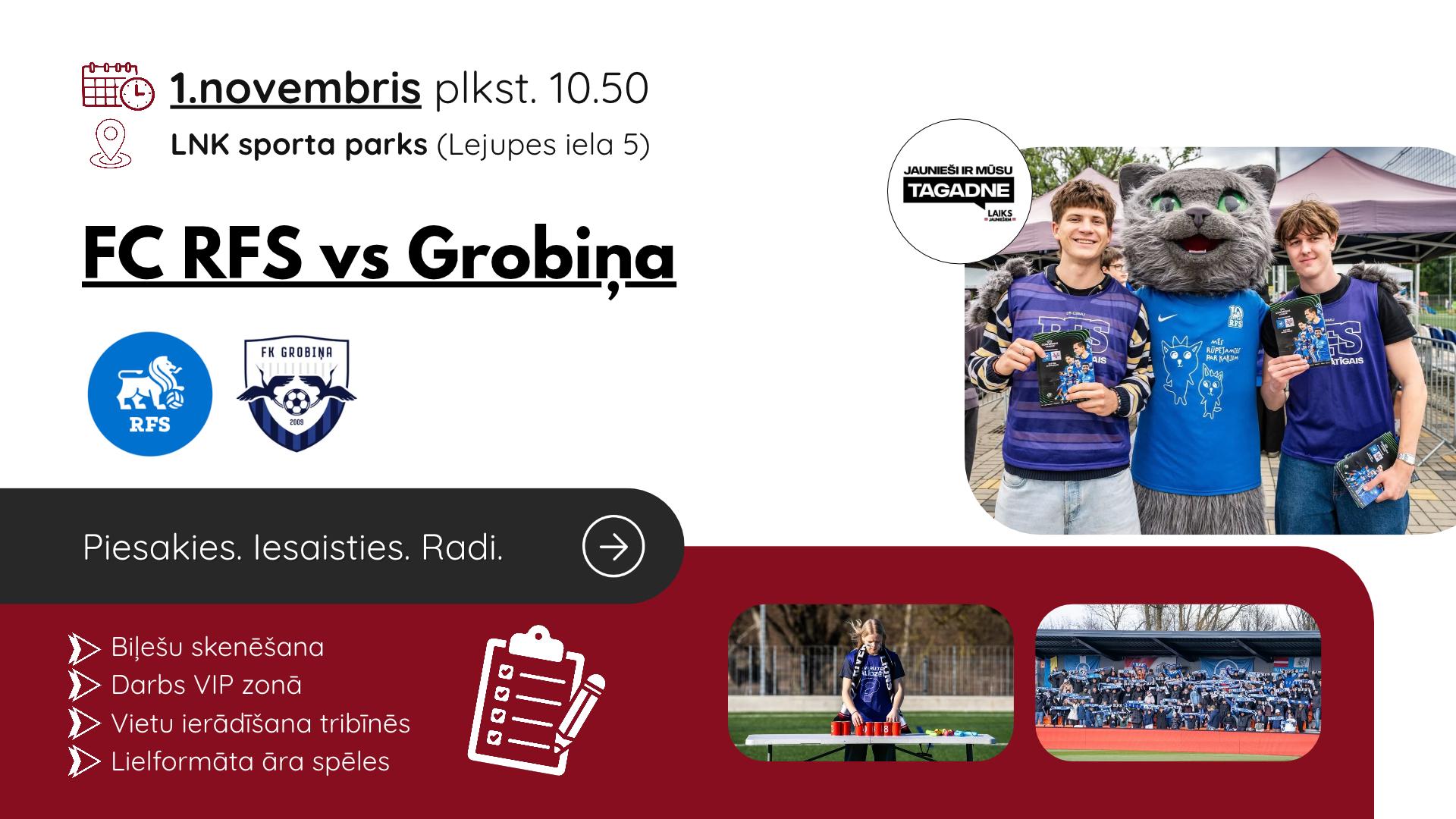 FC RFS mājas spēle: FC RFS vs Grobiņa